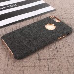 Wholesale iPhone 8 Plus / iPhone 7 Plus / iPhone 6S 6 Plus Wool Style Armor Hybrid Case (Black)